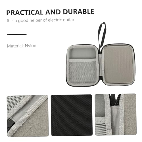 Parliky Portable Gitarren Plektrum Tasche mit Großem Fassungsvermögen Stabile Fächer gegen Kratzer Reißfestes Nylon in Schwarz für Akustik Zubehör Praktischer Organizer für Plektren und von Parliky