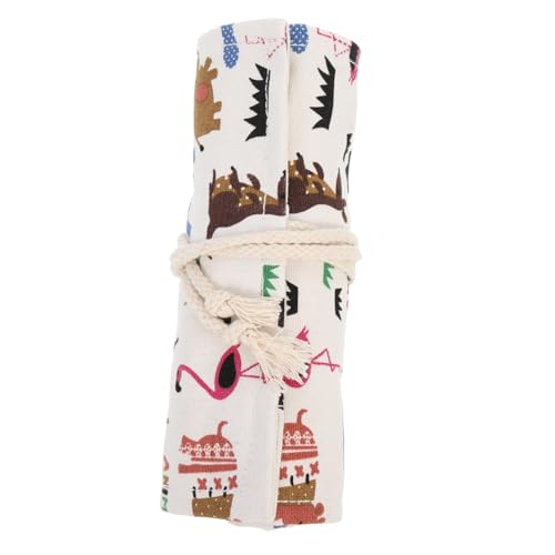 Parliky Rollmäppchen Leinwand Stifterolle Buntstifte Aufbewahrung Tasche aus Canvas Langlebig Reißfest Praktisch für Kunst Studenten und Künstler zum Malen und Zeichnen von Parliky