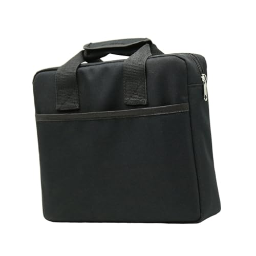 Parliky Schwarz wasserdichte Oxford Tasche Handliches Stoßfestes Gitarren Effektgerät Organizer mit Robustem Tragegriff Vielseitig Einsetzbar für Kleine Effektgeräte Praktischer Schutz von Parliky