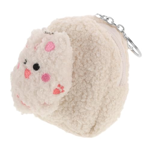 Parliky Süße Plüsch Kosmetiktasche mit Reißverschluss Kleines Münzbeutel Portemonnaie für Kleingeld Karten und Lippenstift Niedliche Cartoon Geldbörse mit Weichem Material Tragbar und von Parliky