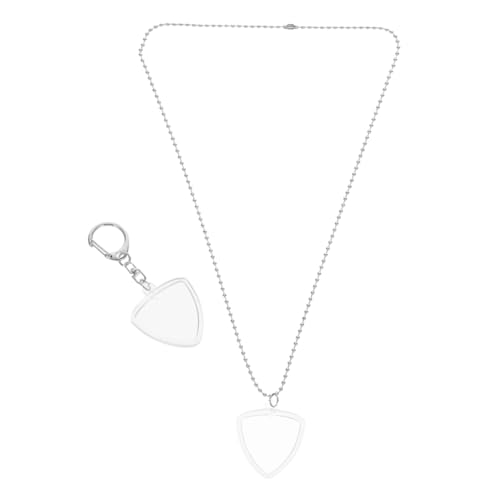 Parliky Transparentes Gitarren mit Schlüsselanhänger und Anhänger Robuster Pick-aufbewahrungsbox für Akustische und Elektrische Gitarrenspieler Tragbarer Organizer für Einfache Mitnahme von Parliky