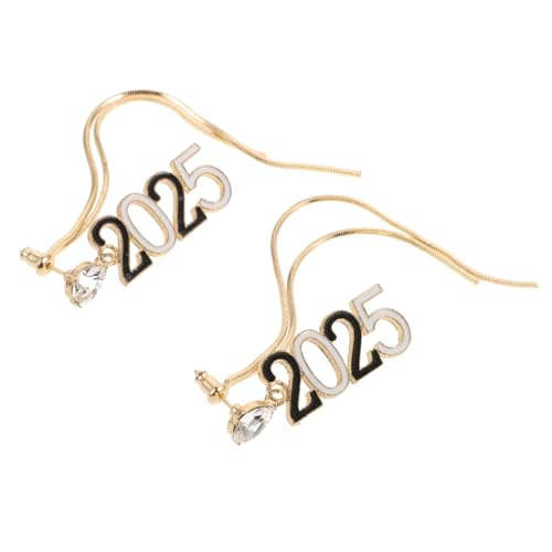 Parliky Zinklegierung Ohrhänger mit Zahlenanhänger und Quaste Modische Ohrstecker für Mädchen Auffälliger Partyschmuck Vielseitig Kombinierbare Damenohrhänger für Besondere Anlässe von Parliky