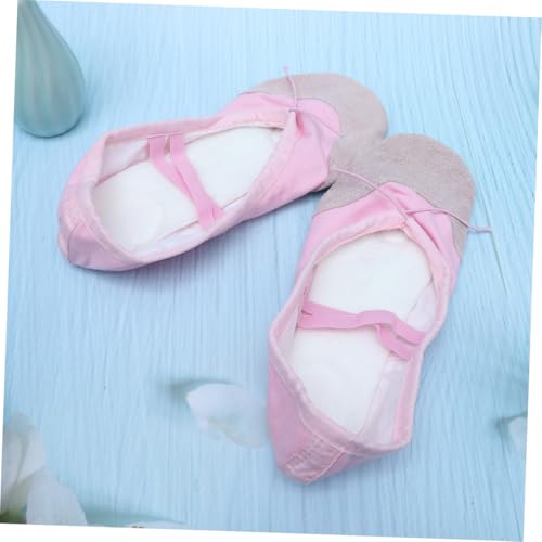 Parliky rutschfeste Ballettschuhe mit Langlebiger Ledersohle Verstellbarem Elastikband Geeignet für Erwachsene für Ballett Yoga Modern Dance und Gymnastik von Parliky