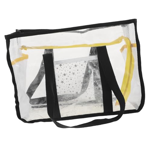 Parliky wasserdichte Transparente Reise-Strandtasche Große Bade-Strandtasche Mit Reißverschlusstasche Tragbare Für Damen Zum Schwimmen Und Strandausflüge von Parliky