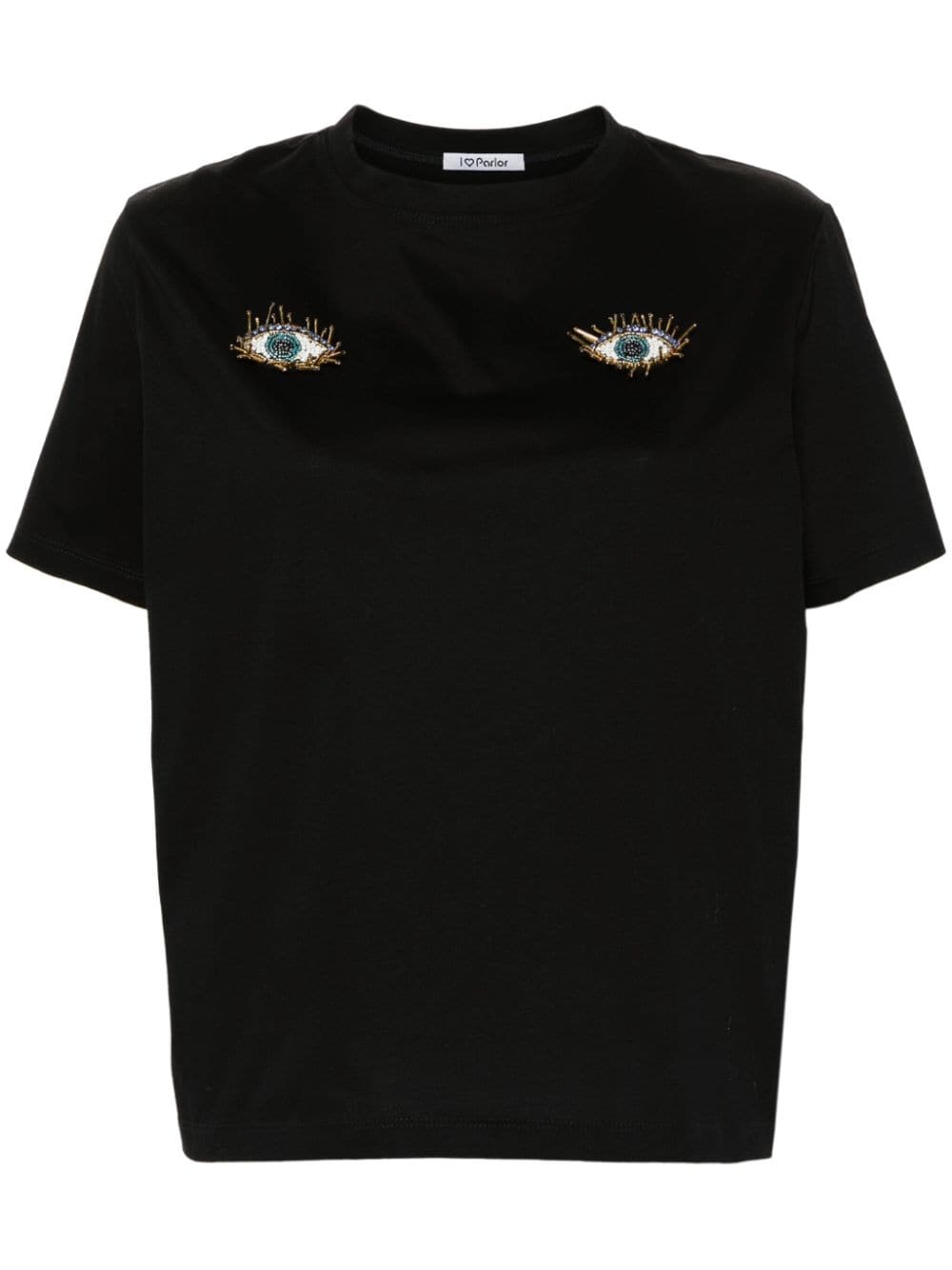 Parlor T-Shirt mit Augen-Patch - Schwarz von Parlor