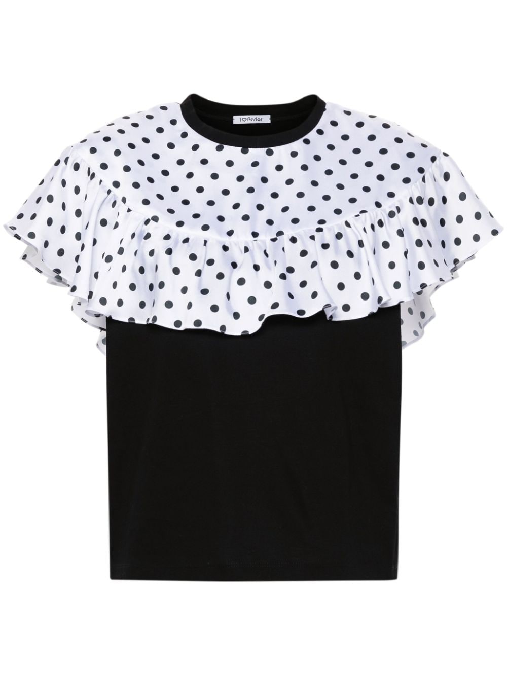 Parlor T-Shirt mit Polka Dots - Schwarz von Parlor
