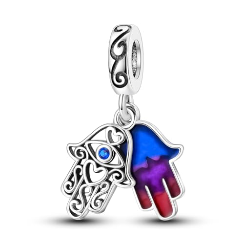 925 Sterling Silber Charms für Armbänder und Halsketten Glas Stern Mond Schmetterling Sternmond süße Katze Lucky Armband Charme Perlen Ästhetisches Anhänger Geschenk für Frauen von Parmuz
