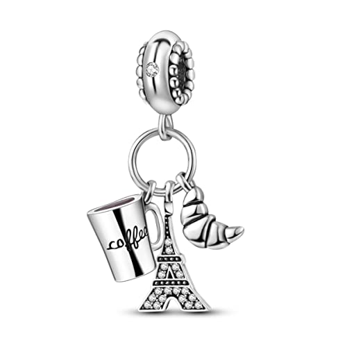 Parmuz 925 Sterling Silber Charm für Armband Halskette baumeln Liebe Mama Ozean Reise Schmetterling Party Geburtstag Charm Perlen Anhänger DIY Schmuck Geschenk für Frauen von Parmuz