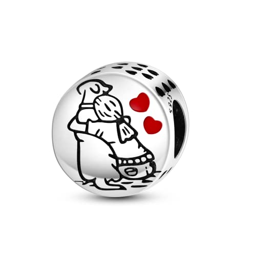 Parmuz 925 Sterling Silber Charm für Armband Halskette baumeln Liebe Mama Ozean Reise Schmetterling Party Geburtstag Charm Perlen Anhänger DIY Schmuck Geschenk für Frauen von Parmuz