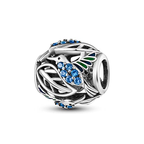 Parmuz 925 Sterling Silber Charm für Armband Halskette baumeln Liebe Mama Ozean Reise Schmetterling Party Geburtstag Charm Perlen Anhänger DIY Schmuck Geschenk für Frauen von Parmuz