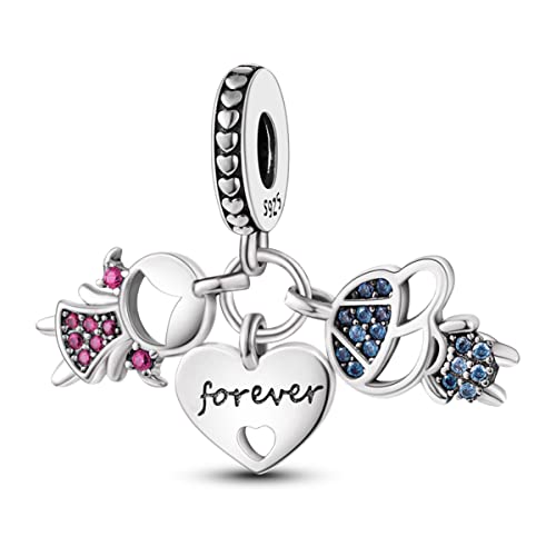 Parmuz 925 Sterling Silber Charm für Armband Halskette baumeln Liebe Mama Ozean Reise Schmetterling Party Geburtstag Charm Perlen Anhänger DIY Schmuck Geschenk für Frauen von Parmuz