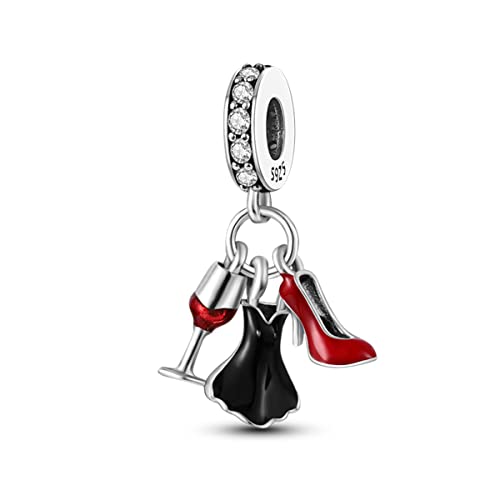 Parmuz 925 Sterling Silber Charm für Armband Halskette baumeln Liebe Mama Ozean Reise Schmetterling Party Geburtstag Charm Perlen Anhänger DIY Schmuck Geschenk für Frauen von Parmuz