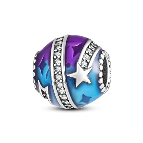 Parmuz 925 Sterling Silber Charm für Armband Halskette für Frauen baumeln Liebe Herz Kleeblatt Paar Reise Charm Perlen Anhänger DIY Schmuck Geschenk von Parmuz