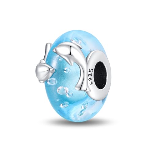 Parmuz 925 Sterling Silber Charms für Armbänder und Halsketten Glas Schmetterling Stern Mond süße Katze Glücksarmband Charm Perlen Ästhetische Peandant Geschenk für Frau von Parmuz