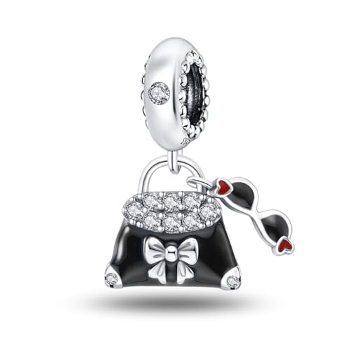 Parmuz 925 Sterling Silber Charms für Armbänder und Halsketten Glas Schmetterling Stern Mond süße Katze Glücksarmband Charm Perlen Ästhetische Peandant Geschenk für Frau von Parmuz