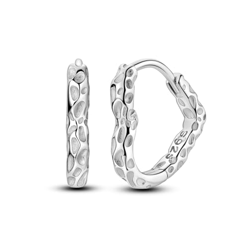 Parmuz 925 Sterling Silber Huggie Creolen Ohrring für Frau Post Pave Zirkonia Manschette Kleine Creolen Chunky Ohrring-Set von Parmuz