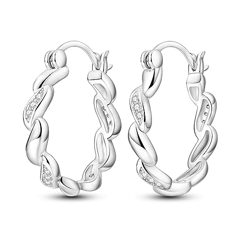 Parmuz Creolen aus 925er-Sterlingsilber für Damen Schmetterling groß, klein, Huggie, verschiedene hypoallergene, modische, trendige Ohrringe, Schmuck für Geburtstagsfeier von Parmuz