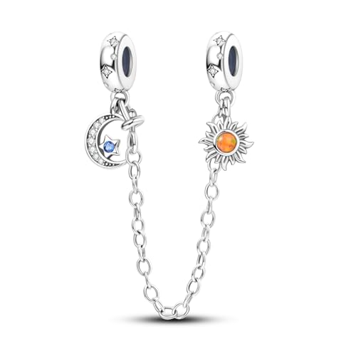 Parmuz 925 Sterling Silber Sicherheitsketten-Charm, baumelnde Anhänger, Clip-Charm-Perlen für Armband Love Butterfly Evil Eye Stopper Spacer Charm für Frau, Schmuck, Geschenk für Mädchen von Parmuz