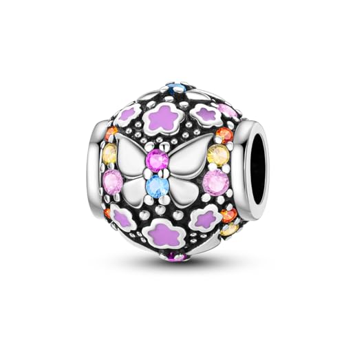 Parmuz Charm für Armband Halskette S925 Sterling Silber Glücksbringer für Frau Liebestier Gänseblümchen Charm Perlenanhänger Schmuck Geschenk von Parmuz