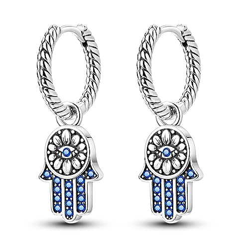 Parmuz Drop/Dangle Ohrringe für Frauen 925 Sterling Silver ohrringe hängend modern boho Leichtes Statement Boho Evil Eye Star Moon Liebe Huggie Ohrringe Schmuck Geschenk von Parmuz