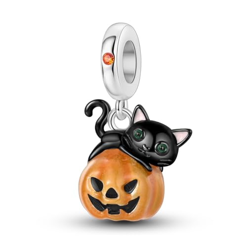 Parmuz Halloween Pumpkin Charms Ghost Black Cat Cross Charm Sterling Silver 925 Halloween Horror Vintage Spacer Beads for Bracelet/Necklace Jewelry Gifts for Women Parmuz Halloween Pumpkin Charms Ghost Black Cat Cross Charm Sterling Silver 925 Halloween Horror Vintage Spacer Beads for Bracelet/Necklace Jewelry Gifts for Women von Parmuz