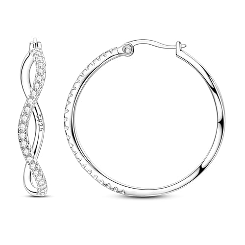 Parmuz Ohrringe aus 925er Sterlingsilber, große Creolen, Stern, Mond, Schmetterling, Zirkonia, dünne, runde Creolen für Damen Parmuz Ohrringe aus 925er Sterlingsilber, große Creolen, Stern, Mond, Schmetterling, Zirkonia, dünne, runde Creolen für Damen von Parmuz