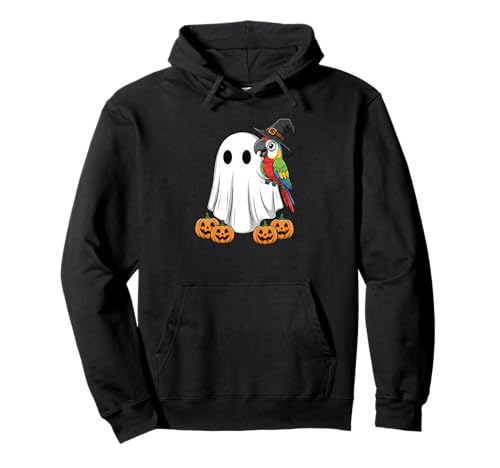 Lustiger Geist Papagei Kürbis Halloween Kinder Herren Damen Pullover Hoodie von Parrot Lovers Cute Halloween Outfits for Boy Girl