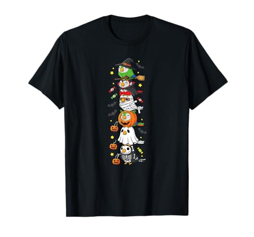 Lustiger Papagei Hexe Vampir Geist Halloween Kinder Herren Damen T-Shirt von Parrot Lovers Halloween Skeleton Mummy Outfits