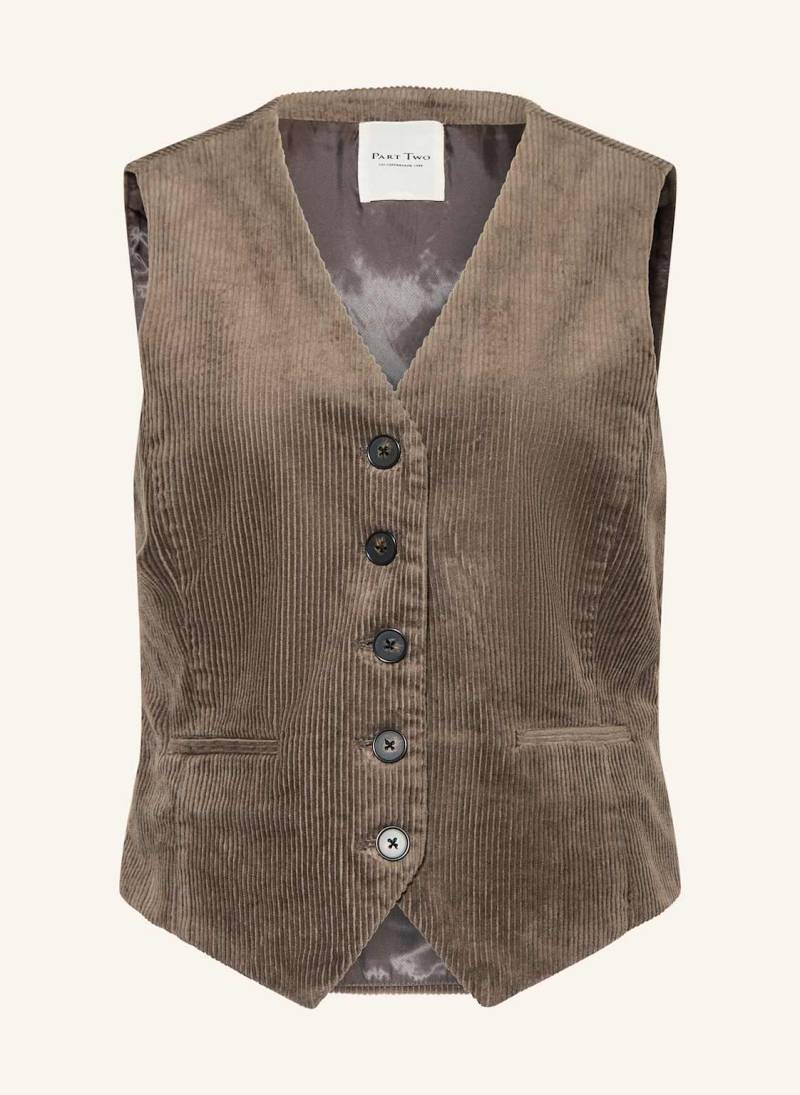 Part Two Blazerweste Linka Aus Cord beige von Part Two