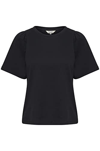 Part Two Damen, Kurze Ärmel, Jersey, Crew Neck Regular Fit T-Shirt, Schwarz, Large von PART TWO