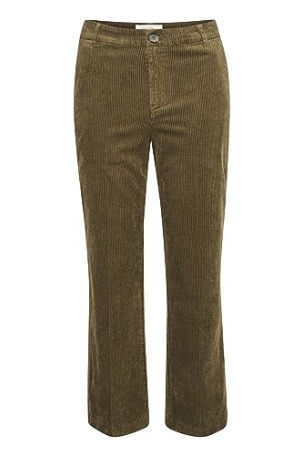 Part Two Damen Corduroy Pants abgeschnitten Länge Flared Legs Regular Fit Trousers, Capers, 40 Part Two Damen Corduroy Pants abgeschnitten Länge Flared Legs Regular Fit Trousers, Capers, 40 von PART TWO