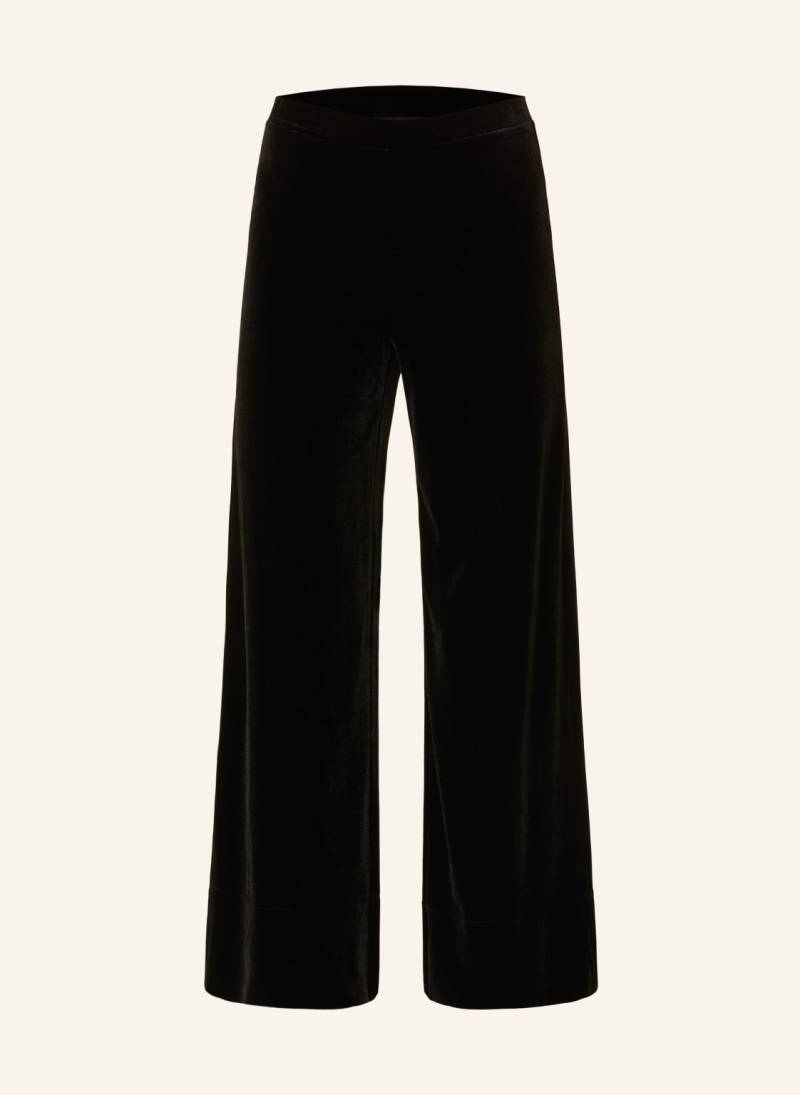 Part Two Marlenehose Varlapw Aus Samt schwarz von Part Two