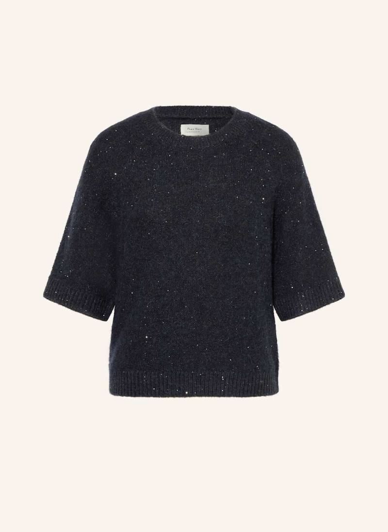 Part Two Pullover Uresapw Mit 3/4-Arm Und Pailletten blau von Part Two