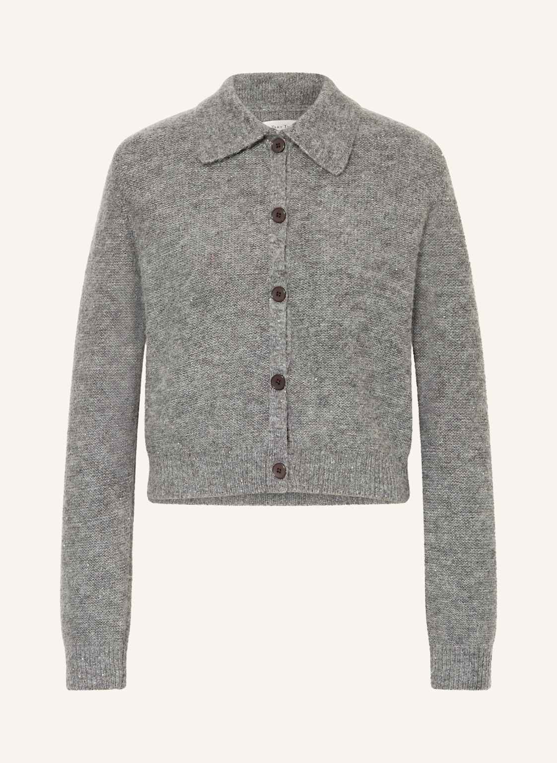 Part Two Strickjacke Ulricapw Mit Glitzergarn Und Pailletten grau von Part Two