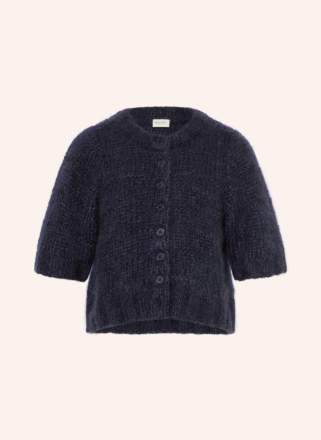 Part Two Strickjacke Vernonapw Mit 3/4-Arm Aus Mohair blau von Part Two