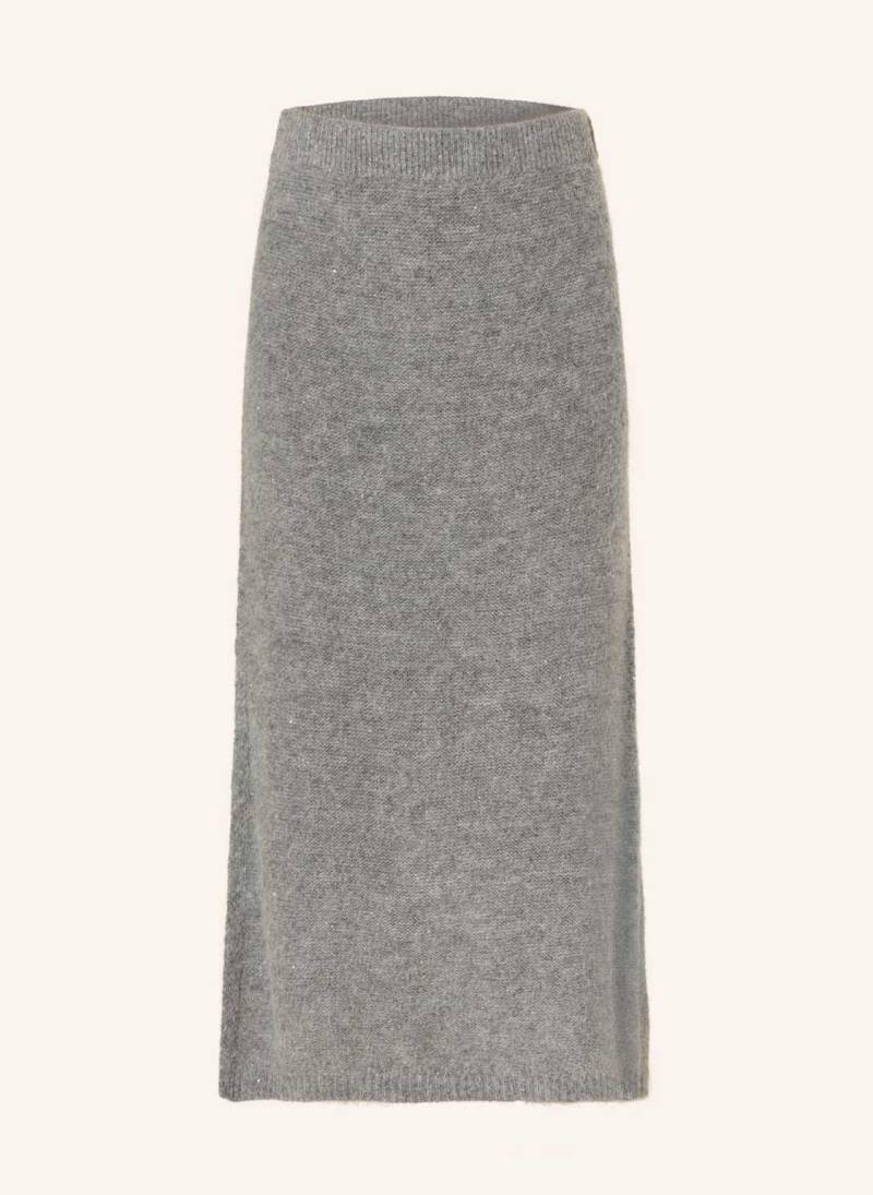 Part Two Strickrock Vaninapw Mit Glitzergarn Und Pailletten grau von Part Two