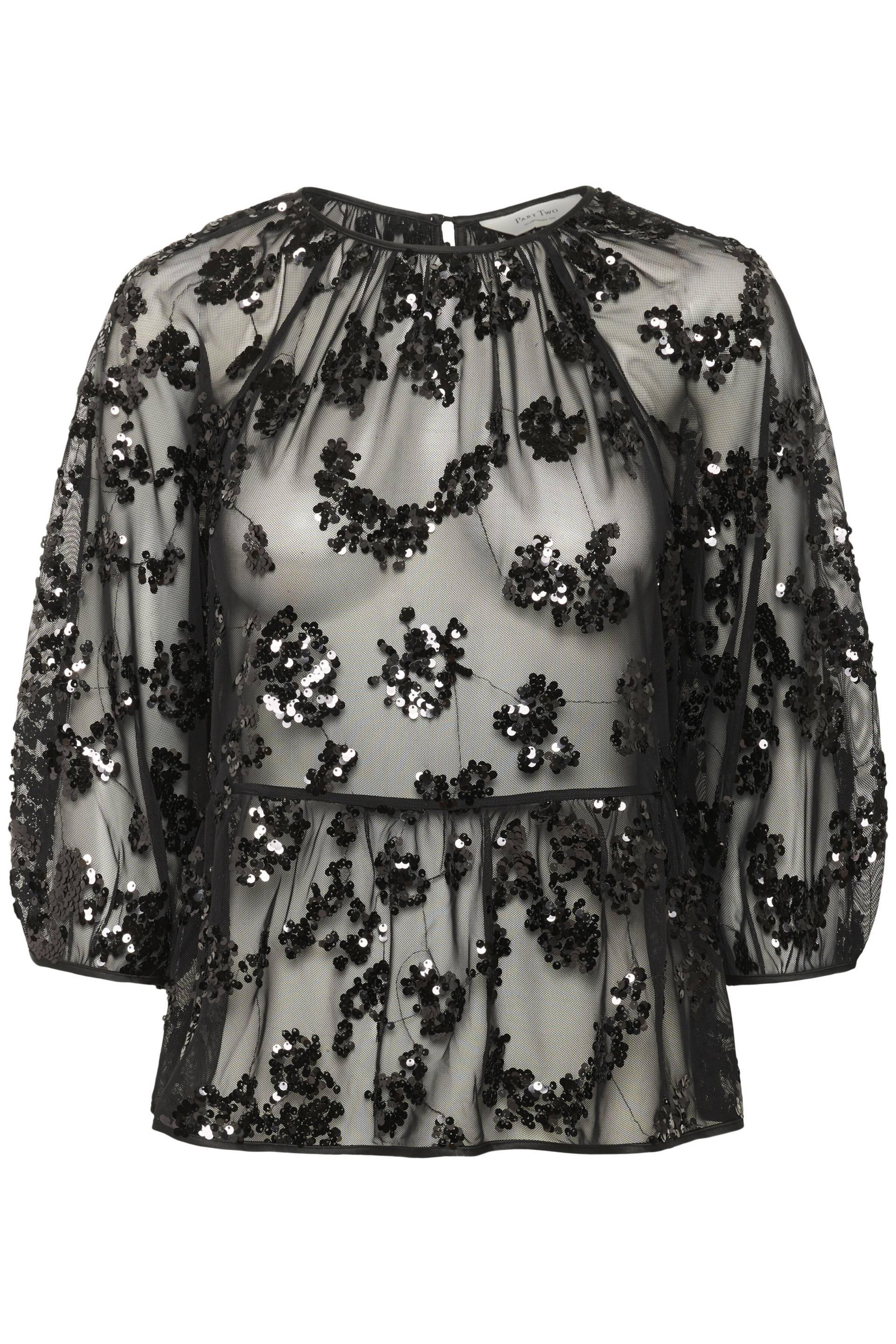 Part Two - VivanPW BL black sequins on mesh - Gr. - XL von Part Two