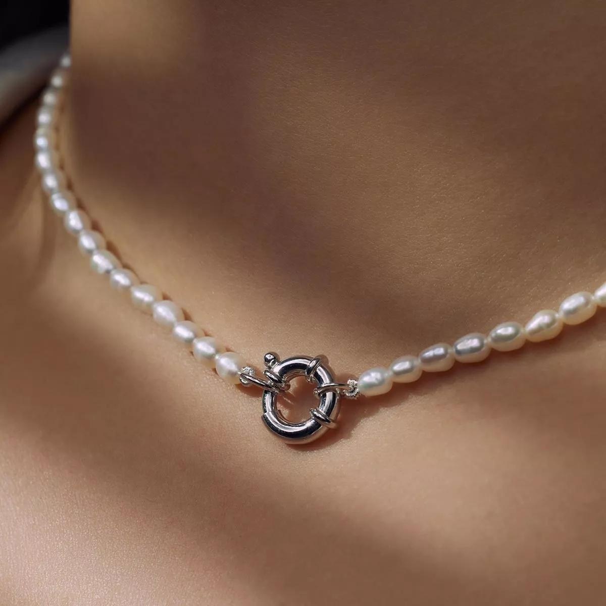 Parte Di Me Halskette - Brioso Cortona Bella 925 sterling silver pearl nec - Gr. unisize - in Silber - für Damen von Parte Di Me