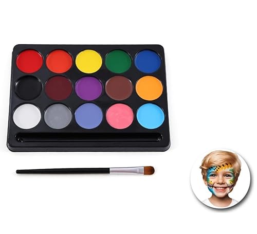 Partilandia Basis-Make-up-Set: 15 Farben und Pinsel (Einheitsgröße) von Partilandia