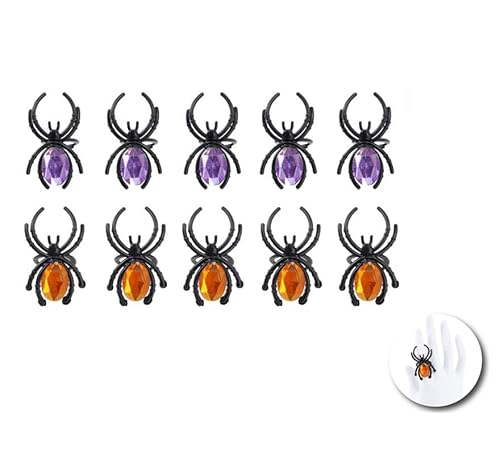 Partilandia Packung mit 10 Spinnenringen von 4,5 x 3 cm von Partilandia