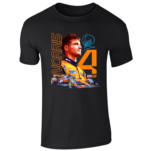 Lando Norris F1 T-Shirt – Erwachsene, Schwarz , XXL von Partisan