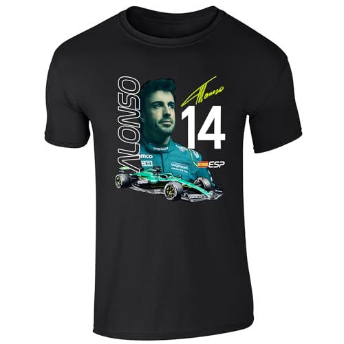 Partisan Alonso F1 T-Shirt – Erwachsene, Schwarz , L Partisan Alonso F1 T-Shirt – Erwachsene, Schwarz , L von Partisan