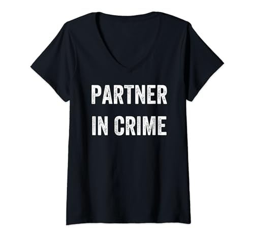 Damen Partner In Crime T-Shirt mit V-Ausschnitt von Partner In Crime