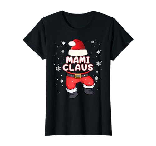Mama Claus Weihnachten Familie Partnerlook Weihnachtsmann T-Shirt Mama Claus Weihnachten Familie Partnerlook Weihnachtsmann T-Shirt von Partnerlook Familienoutfit Outfit Weihnachten Mami