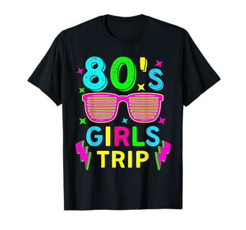 Mädelstrip 80er Jahre Outfit Damen Reise 80's Girls Trip T-Shirt von Partnerlook Freundinnen Reise 1980er Retro Style