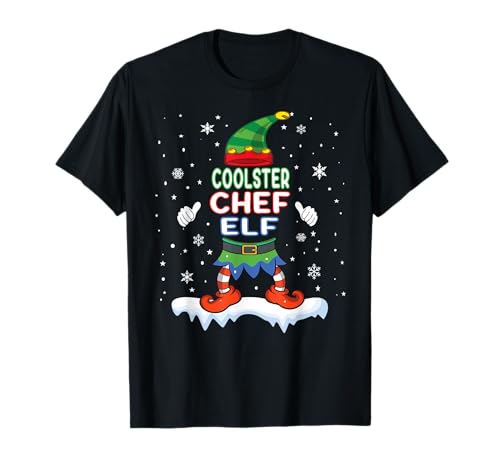 Chef Elf Partnerlook Familien Outfit Männer Weihnachten T-Shirt von Partnerlook Weihnachten Familien Outfits Bayern