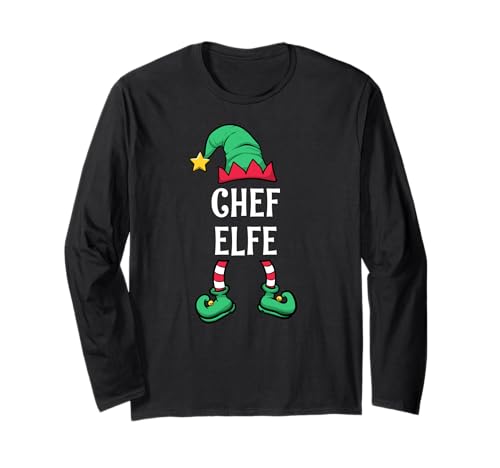 Chef Elfe Partnerlook Familien Outfit Frauen Weihnachten Langarmshirt von Partnerlook Weihnachten Familien Outfits by KaMi