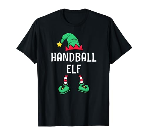 Handball Elf Partnerlook Familien Weihnachten Männer Jungen T-Shirt von Partnerlook Weihnachten Familien Outfits by KaMi