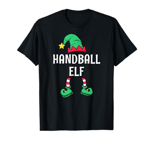 Handball Elf Partnerlook Familien Weihnachten Männer Jungen T-Shirt von Partnerlook Weihnachten Familien Outfits by KaMi