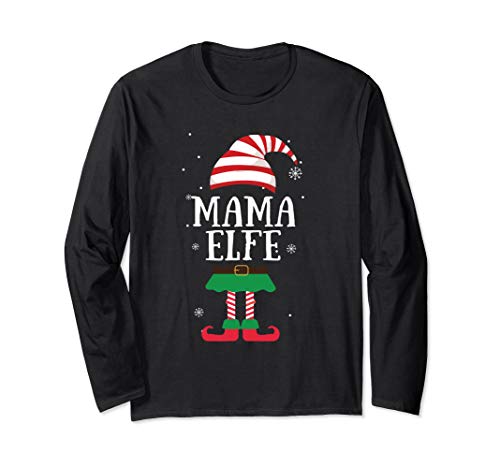 Damen Mama Elfe Partnerlook Weihnachtsgeschenke Für Frauen Langarmshirt von Partnerlook Weihnachtsgeschenke Für Frauen